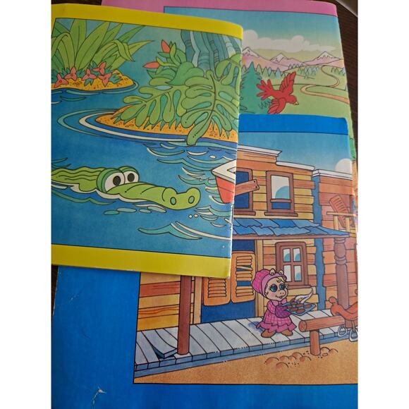 Complete Set 1988 3 McDonalds Muppet Babies Kermit Miss Piggy Fozzie Books - Picture 5 of 6